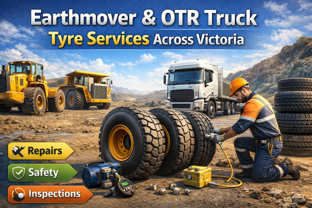 Earthmover and truck tyre services in Victoria